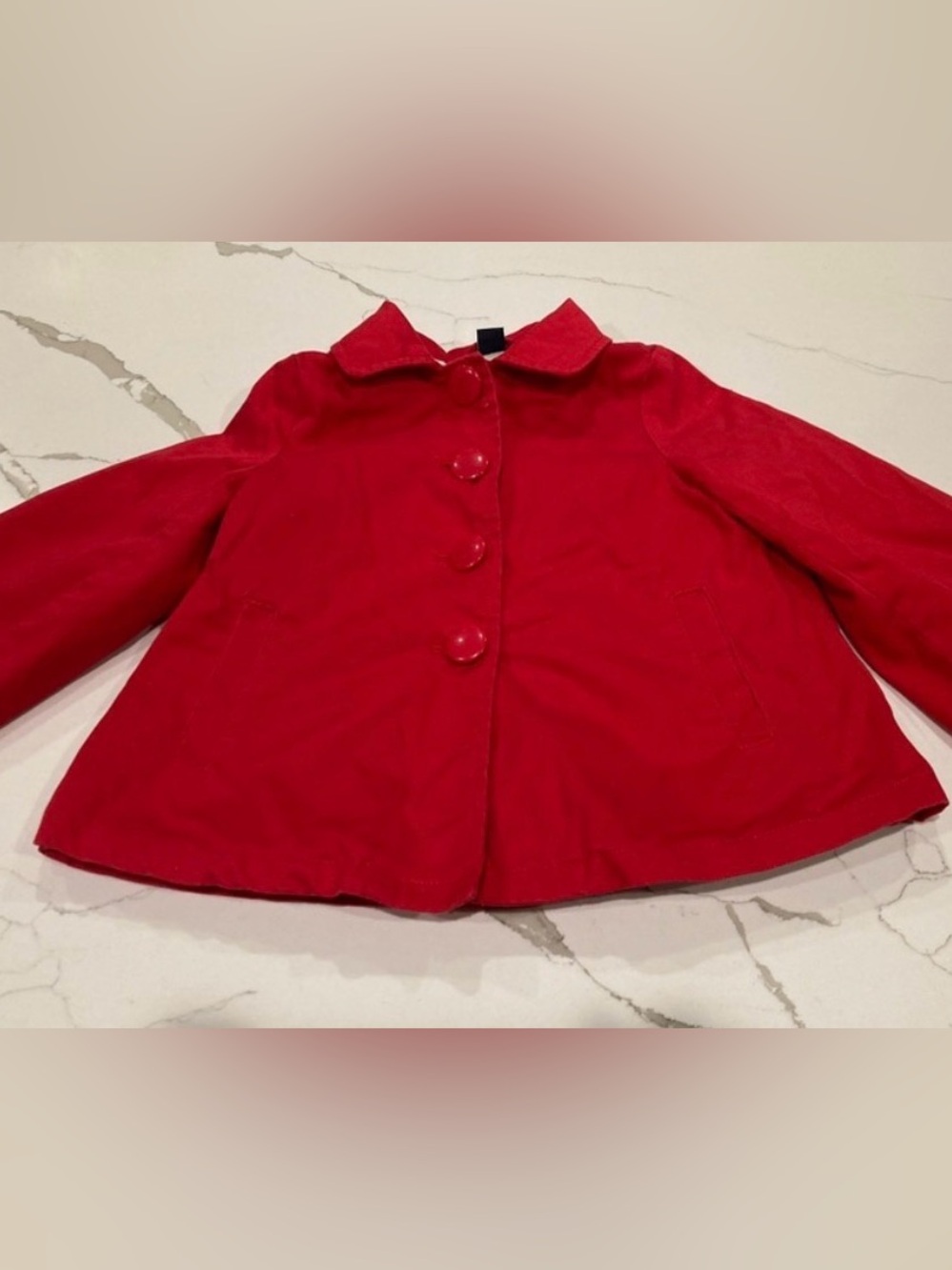 Gap toddler girl size 5 red peacoat winter coat jacket with buttons